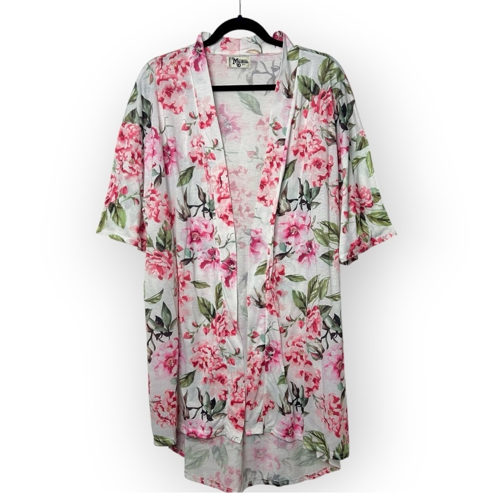 Show Me Your Mumu Pink Roses Robe O/S